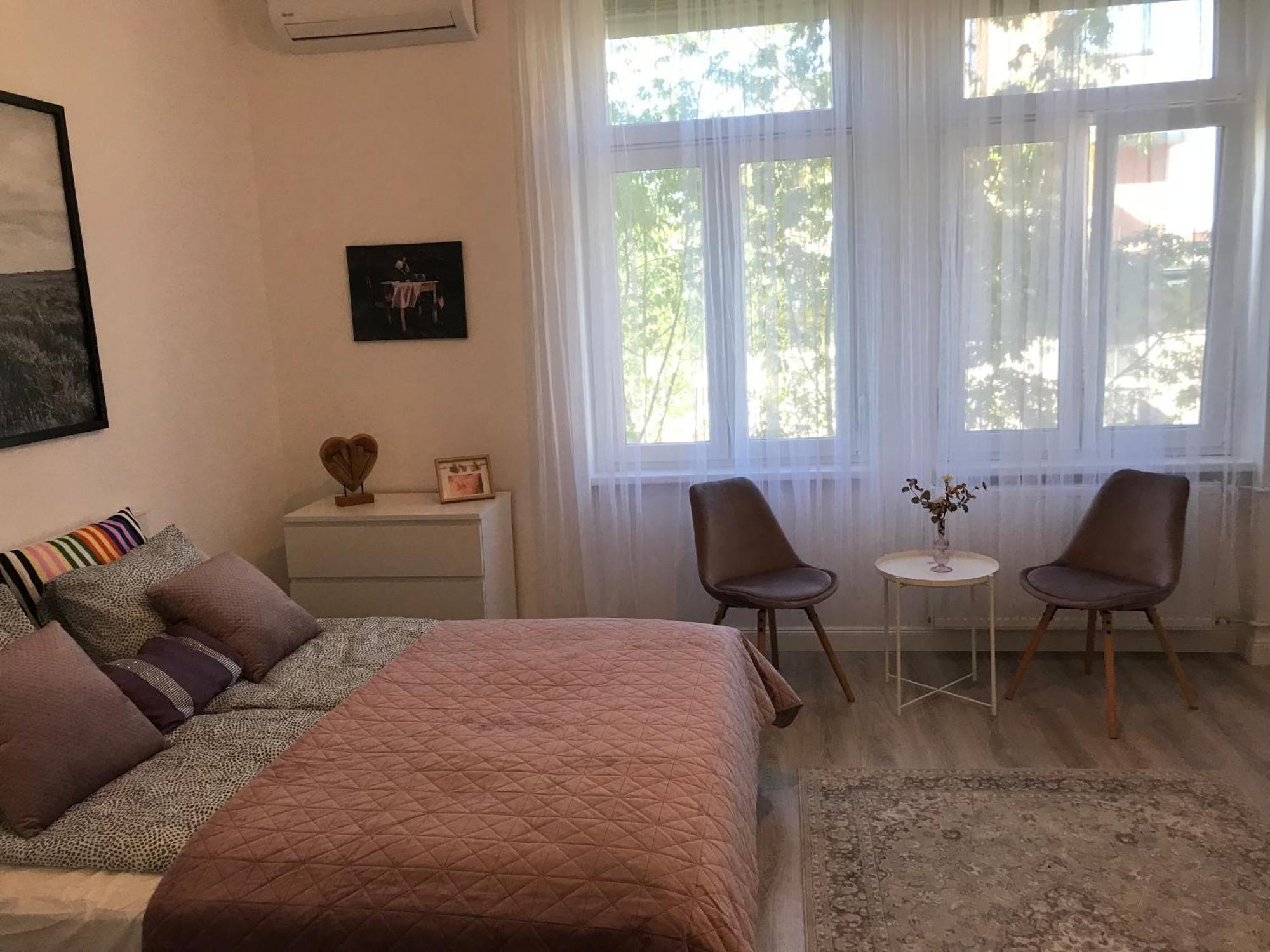 Apartmán A Lovley Newly Decorated Fully Equipped Walking Distance To The Park Where Will Find The World Famous Szechenyi Thermal Bath Spa, Museums , And The Capital Circus , Ac, Smart Tv, High Speed Internet Budapešť
